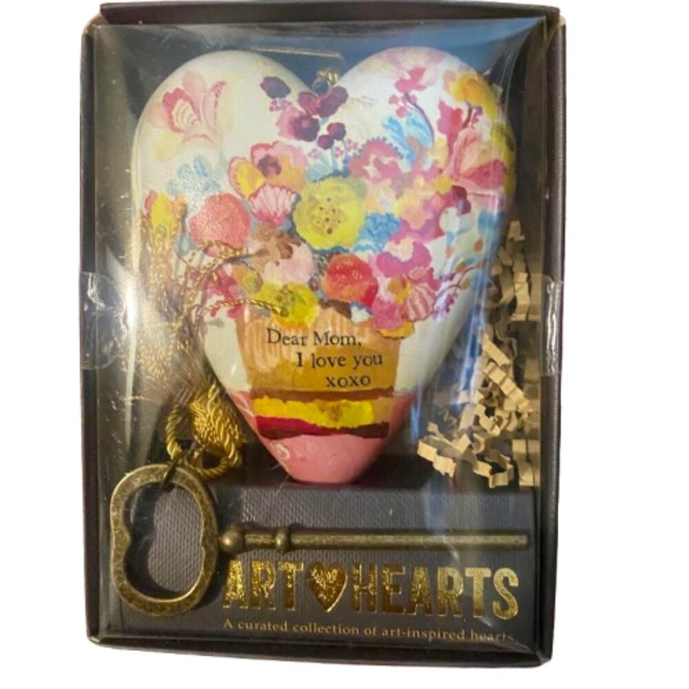 Demdaco Art Heart Sculpture with Key by Kimberly Hodges Mother's Day NIB